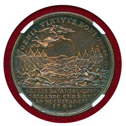 【SOLD】オーストリア 1704-Dated 銀メダル ヘーホシュテットの戦い NGC MS62