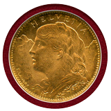 スイス 1922年 10フラン 金貨 アルプスと少女 NGC MS66
