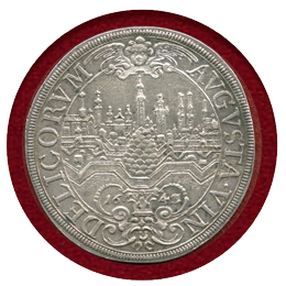 ドイツ アウグスブルク 1643年 ターラー 銀貨 都市景観