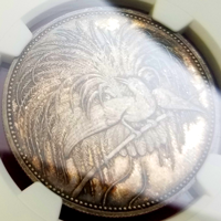 独領ニューギニア 1894A 5マルク 銀貨 極楽鳥 NGC PF64
