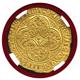 フランス (1380-1422) エキュドール金貨 シャルル6世 NGC MS61