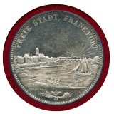 【SOLD】ドイツ 1844年 2ターラー 銀貨 フランクフルト都市景観 PCGS MS62