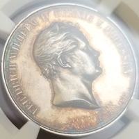 【SOLD】ドイツ プロイセン 1840年 銀メダル ヴィルヘルム4世戴冠記念 NGC MS63