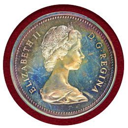 【SOLD】カナダ 1971年 1ドル銀貨 エリザベス女王 PCGS SP67