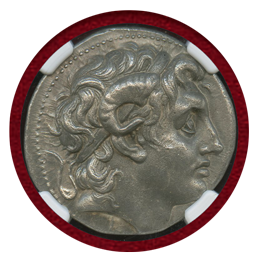 【SOLD】トラキア 305-281BC 4ドラクマ銀貨 アレキサンダー大王 アモンの角 Ch AU