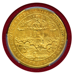 ドイツ バイエルン 1640年 5ダカット金貨 マキシミリアン1世 都市景観 AU Details