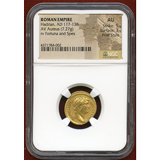 ローマ帝国 117-138年 アウレウス金貨 ハドリアヌス NGC AU 5/5 3/5 FS