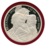 【期間限定】イギリス 2022年 5ポンド(2oz) 銀貨 ブリタニア 特別版 PF70UC ER