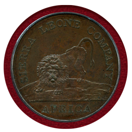 シエラレオネ 1791年 1ペニー 銅貨 ライオン PCGS PR64BN