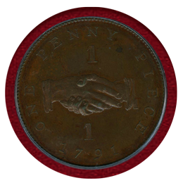 シエラレオネ 1791年 1ペニー 銅貨 ライオン PCGS PR64BN
