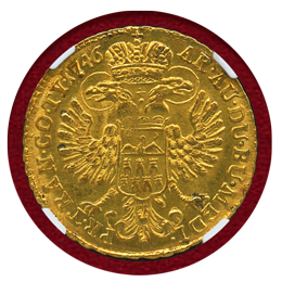 ハンガリー トランシルバニア公国 1746年 ダカット 金貨 マリアテレジア NGC MS63