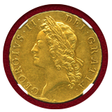 イギリス 1741年 5ギニー 金貨 ジョージ2世 ヤングヘッド NGC AU50