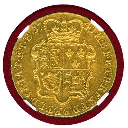 イギリス 1741年 5ギニー 金貨 ジョージ2世 ヤングヘッド NGC AU50