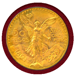 メキシコ 1929年 50ペソ 金貨 勝利の女神 PCGS MS64
