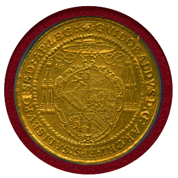 オーストリア ザルツブルク 1654年 10ダカット 金貨 NGC UNC DETAILS