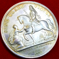 【SOLD】イギリス 1703年 銀メダル アン女王 都市占領記念 NGC MS63