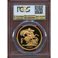 イギリス 1980年 5ポンド 金貨 エリザベス2世 PCGS PR68DCAM