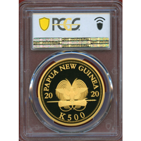 【SOLD】パプアニューギニア 2020年 500キナ 金貨 極楽鳥 PCGS PR70DCAM