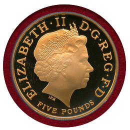 イギリス 2013年 5ポンド 金貨 ジョージ王子洗礼 PCGS PR69DCAM