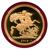 イギリス 2018年 金貨5枚セット エリザベス2世戴冠65周年記念 NGC PF70UC