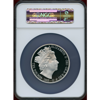 イギリス 2015年 10ポンド(5オンス) 銀貨 エリザベス2世最長在位記念 NGC PF70UC