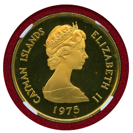 ケイマン諸島 1975年 100ドル 金貨 英国歴代女王 NGC PF68UC