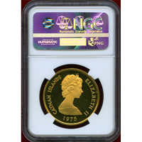 ケイマン諸島 1975年 100ドル 金貨 英国歴代女王 NGC PF68UC