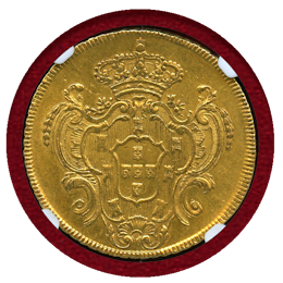 【SOLD】ブラジル 1790R 6400レイス 金貨 マリア1世 NGC MS61