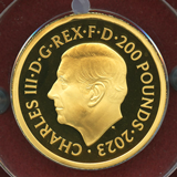 イギリス 2023年 200ポンドプルーフ金貨 ペティションクラウン 2枚セット