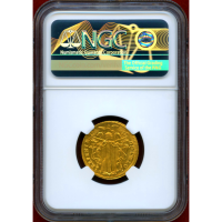 イタリア 教皇領 1744年 ゼッキーノ 金貨 ベネディクト14世 NGC MS64