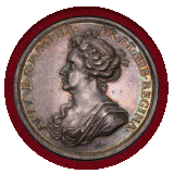 【SOLD】イギリス 1704年 銀メダル アン女王 勝利記念 PCGS SP63