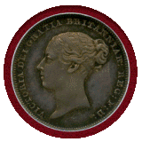 イギリス 1853年 6ペンス 銀貨 ヴィクトリア女王 NGC PF64