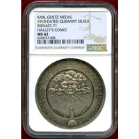 ドイツ (1910) 銀メダル ハレー彗星 NGC MS62