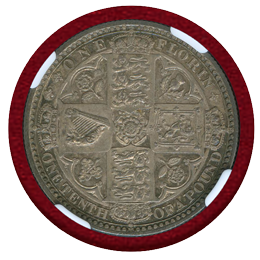 イギリス 1849年 銀貨 ヴィクトリア ゴッドレスフローリン NGC MS62