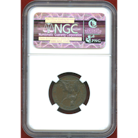 イギリス 1821年 1/4ペニー 銅貨 ジョージ4世 NGC AU DETAILS