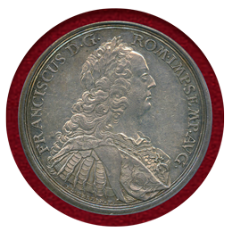 【SOLD】ドイツ レーゲンスブルク ND(1747年) ターラー銀貨 都市景観 PCGS AU55