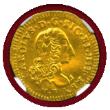 【SOLD】イタリア シチリア 1751PN ONCIA 金貨 カルロ NGC MS62