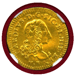【SOLD】イタリア シチリア 1751PN ONCIA 金貨 カルロ NGC MS62