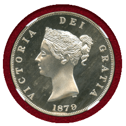 イギリス (1879) ファンタジー クラウン 銀貨 スリーグレイセス NGC PF65UC