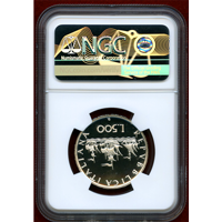 イタリア 1990R 500リレ 銀貨 コロンブスの船 NGC PF68UC