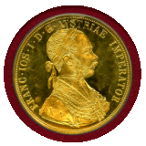 【SOLD】オーストリア (1915) 4D フランツヨーゼフ1世 リストライク PR67DCAM
