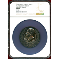 オーストリア (1916) 銀メダル フランツヨーゼフ1世崩御 NGC MS64