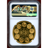 【SOLD】ヨーロッパ 1979年 エキュ 金貨 欧州経済共同体 NGC PL70