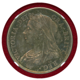 イギリス 1893年 1/2クラウン 銀貨 ヴィクトリア オールドヘッド NGC PF64