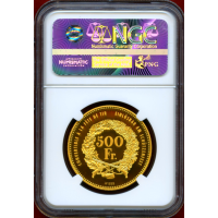 スイス 現代射撃祭 2010年 500フラン 金貨 アーラウ NGC PF70UC