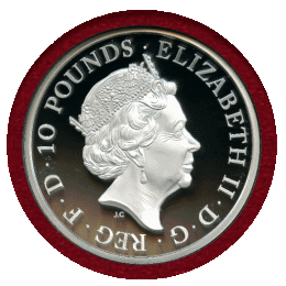 イギリス 2017年 ￡10(10オンス) 銀貨 PROOF クイーンズビースト ライオン