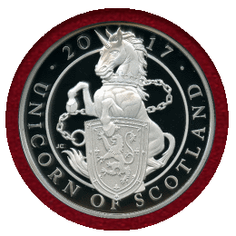 イギリス 2017年 ￡10(10オンス) 銀貨 PROOF クイーンズビースト ユニコーン