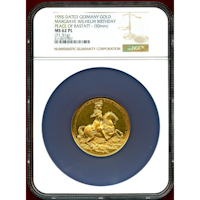 ドイツ バーデン 1955年 金メダル ルートヴィッヒ・ヴィルヘルム NGC MS62PL