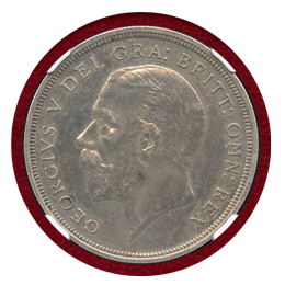 イギリス 1928年 クラウン 銀貨 ジョージ5世 NGC PROOF AU DETAILS