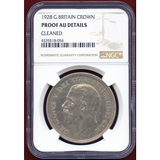 イギリス 1928年 クラウン 銀貨 ジョージ5世 NGC PROOF AU DETAILS